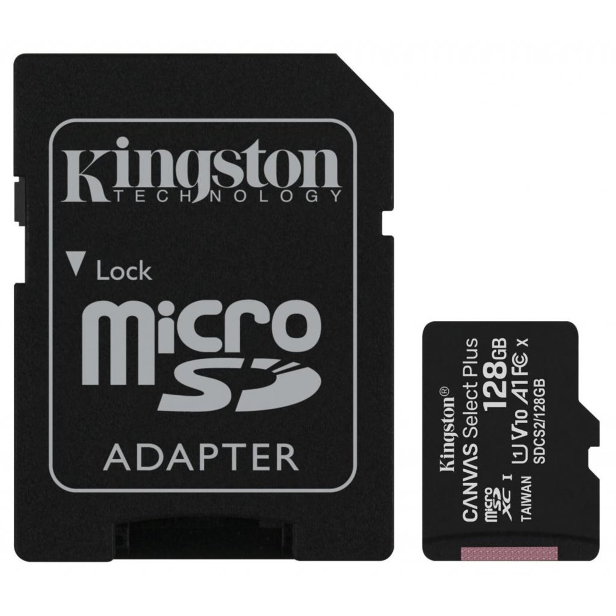 Карта памяті microSDXC (UHS-1) Kingston Canvas Select Plus 128Gb class 10 А1 (R-100MB/s) (adapter SD) (SDCS2/128GB) Фото 3 Карта памяті microSDXC (UHS-1) Kingston Canvas Select Plus 128Gb class 10 А1 (R-100MB/s) (adapter SD) (SDCS2/128GB) на картинке №3