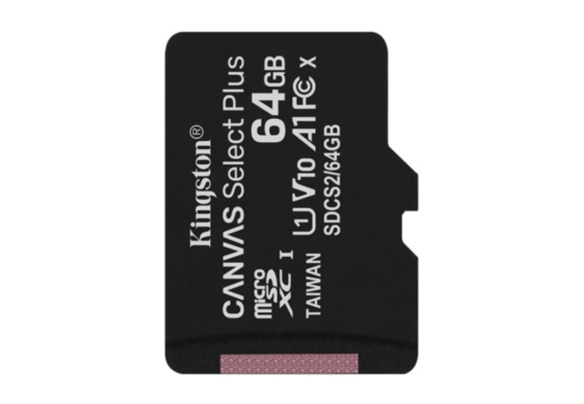 microSDXC (UHS-1) Kingston Canvas Select Plus 64Gb class 10 А1 (R-100MB/s) (adapter SD) (SDCS2/64GB) Фотография №2 microSDXC (UHS-1) Kingston Canvas Select Plus 64Gb class 10 А1 (R-100MB/s) (adapter SD) (SDCS2/64GB) смотреть фото №2