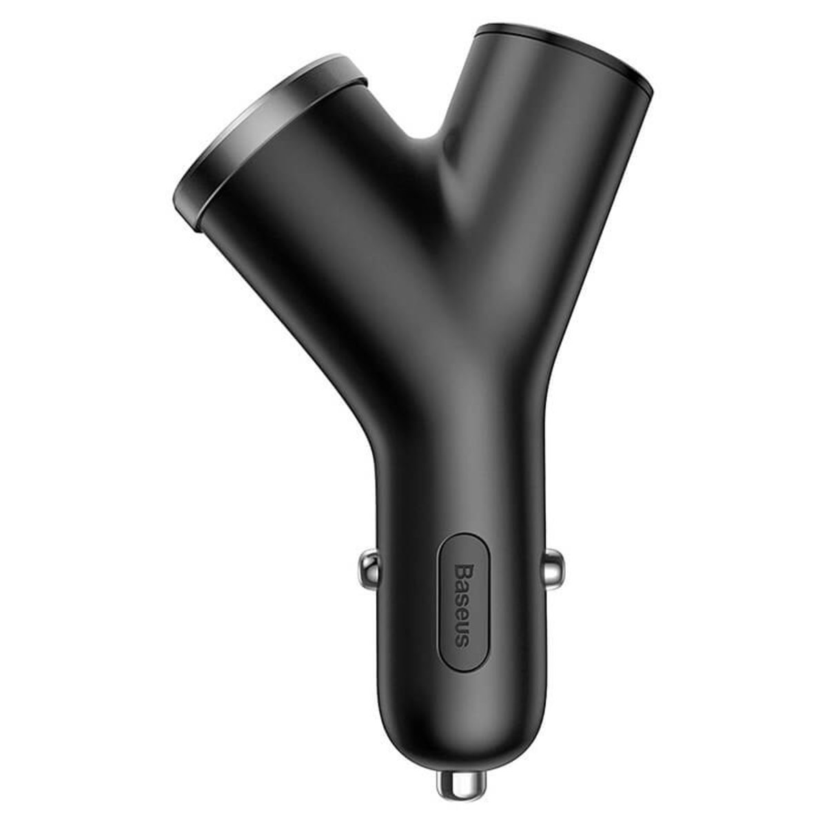 Автомобільний зарядний пристрій Baseus Y type dual USB+cigarette lighter extended car charger 3.1 A Black (CCALL-YX01) на картинке №1