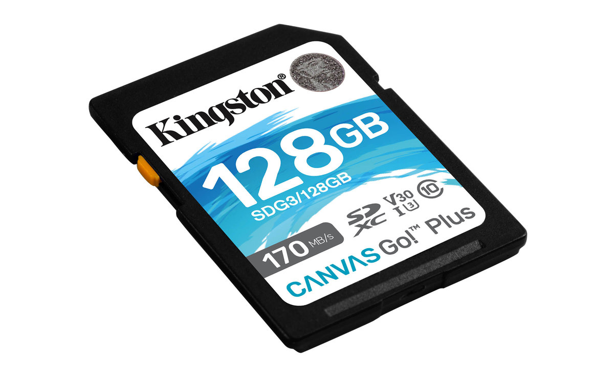 Карта памяті SDXC (UHS-1 U3) Kingston Canvas Go Plus 128Gb class 10 V30 (R170MB/s, W90MB/s) (SDG3/128GB) Фото 2 Карта памяті SDXC (UHS-1 U3) Kingston Canvas Go Plus 128Gb class 10 V30 (R170MB/s, W90MB/s) (SDG3/128GB) на картинке №2