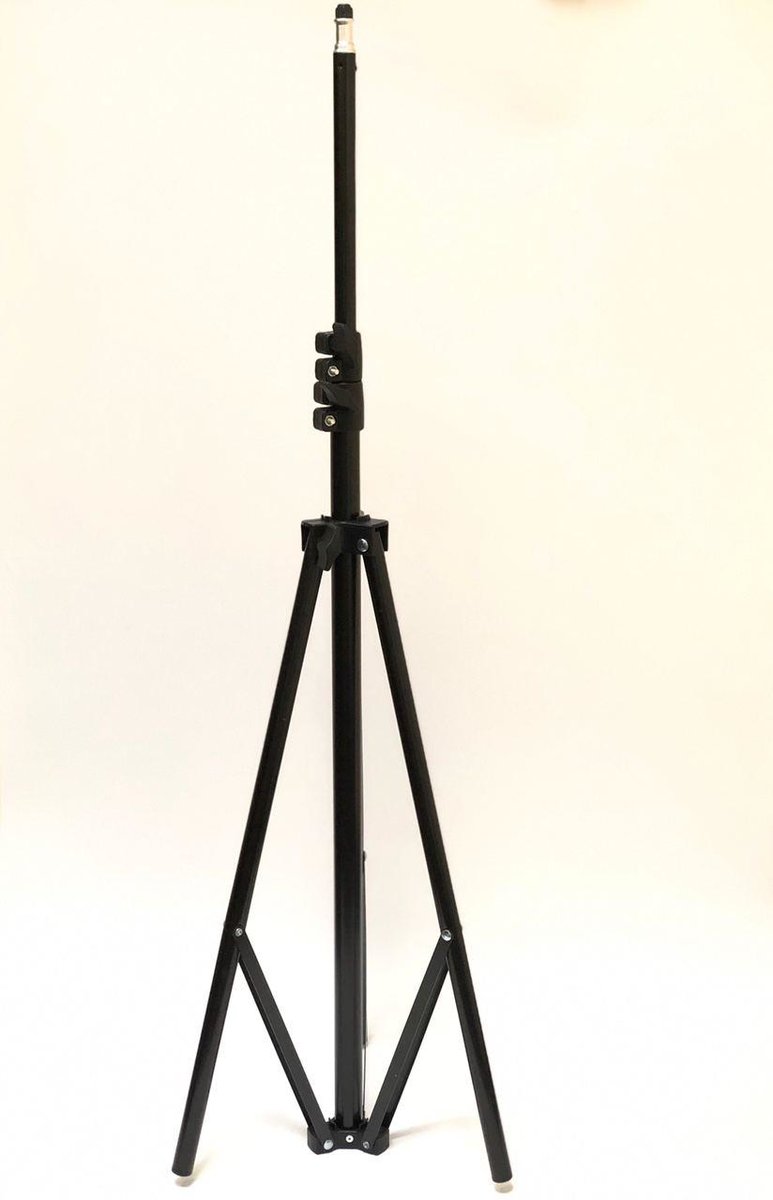 Штатив-тринога складний, для студійних і кільцевих ламп висотою 2,1 m на малюнкі №1