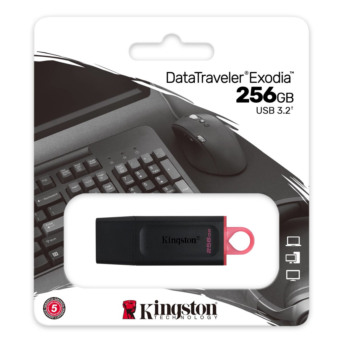 Flash Kingston USB 3.2 DT Exodia 256GB Black/Pink (DTX/256GB) смотреть фото №1