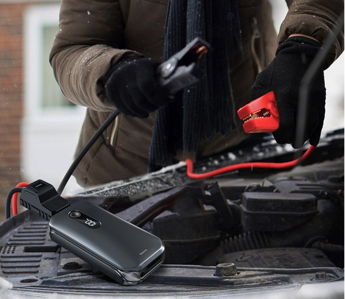 Автомобільний пуско-зарядний пристрій Baseus Super Energy Pro Car Jump Starter (12000mAh)  Black (CRJS03-01) на картинке №7