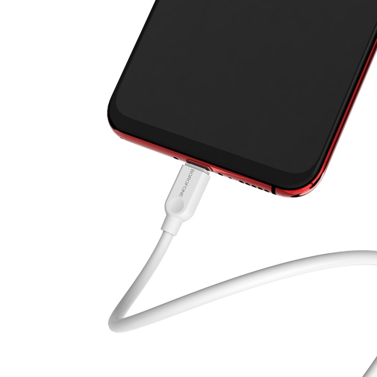 Кабель BOROFONE BX14 USB to Micro 2.4A, 1m, PVC, TPE connectors, White (BX14M1W) Фотографія №3 Кабель BOROFONE BX14 USB to Micro 2.4A, 1m, PVC, TPE connectors, White (BX14M1W) на малюнкі №3