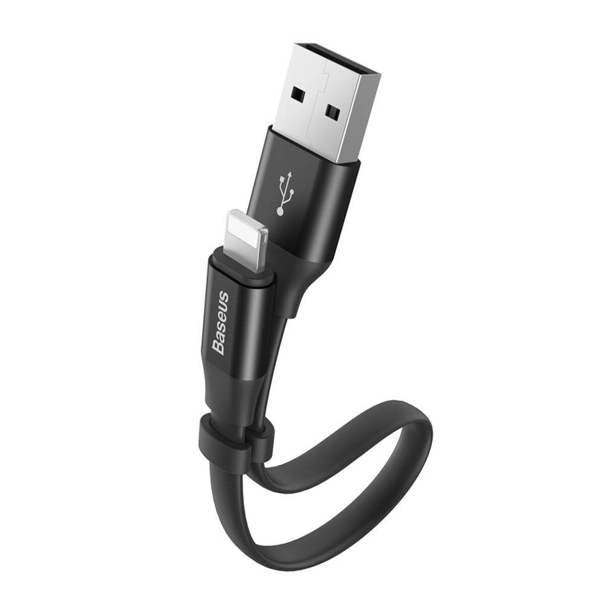 Кабель Baseus Nimble Portable Cable For Apple 23CM Black Фотографія №1 Кабель Baseus Nimble Portable Cable For Apple 23CM Black на малюнкі №1