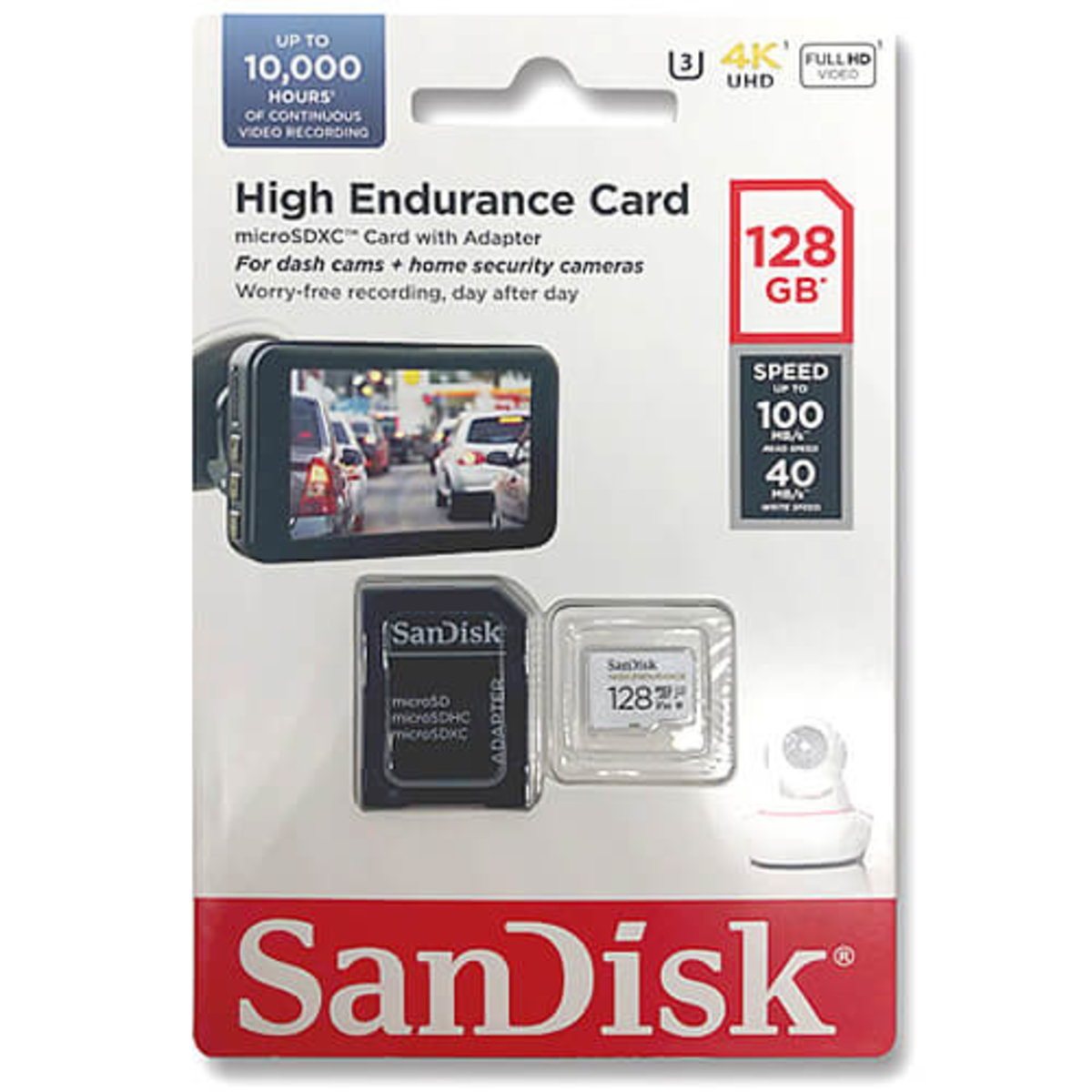 microSDXC (UHS-1 U3) SanDisk High Endurance 128Gb class 10 V30 (100Mb/s) (adapterSD) (SDSQQNR-128G-GN6IA) Фотография №2 microSDXC (UHS-1 U3) SanDisk High Endurance 128Gb class 10 V30 (100Mb/s) (adapterSD) (SDSQQNR-128G-GN6IA) смотреть фото №2