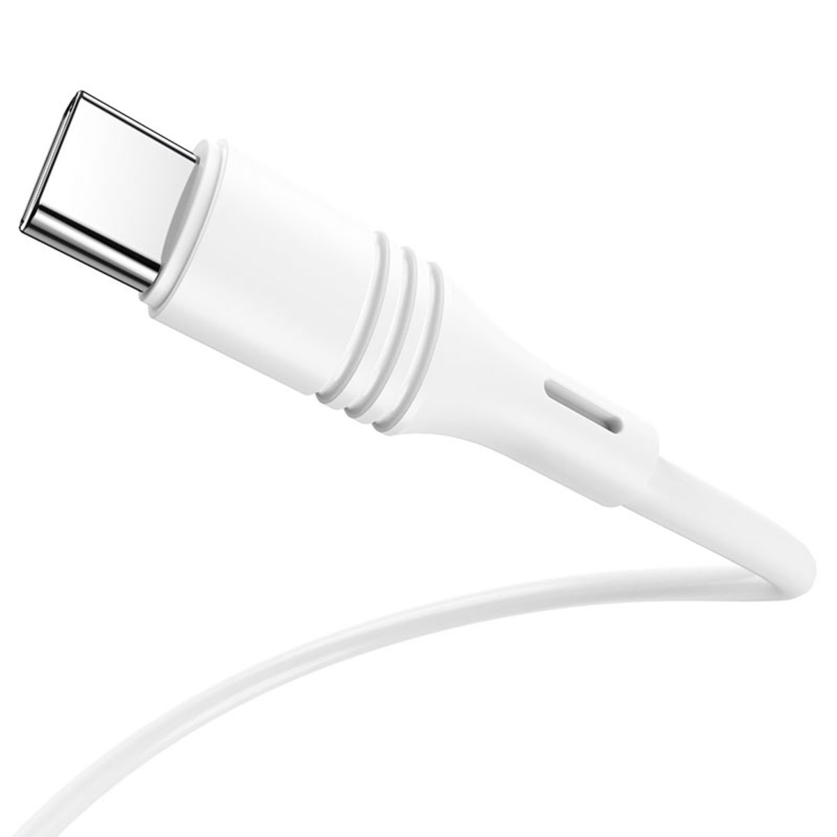 Кабель BOROFONE BX43 USB to Type-C 3A, 1m, PVC, PVC connectors, White Фотографія №1 Кабель BOROFONE BX43 USB to Type-C 3A, 1m, PVC, PVC connectors, White на малюнкі №1