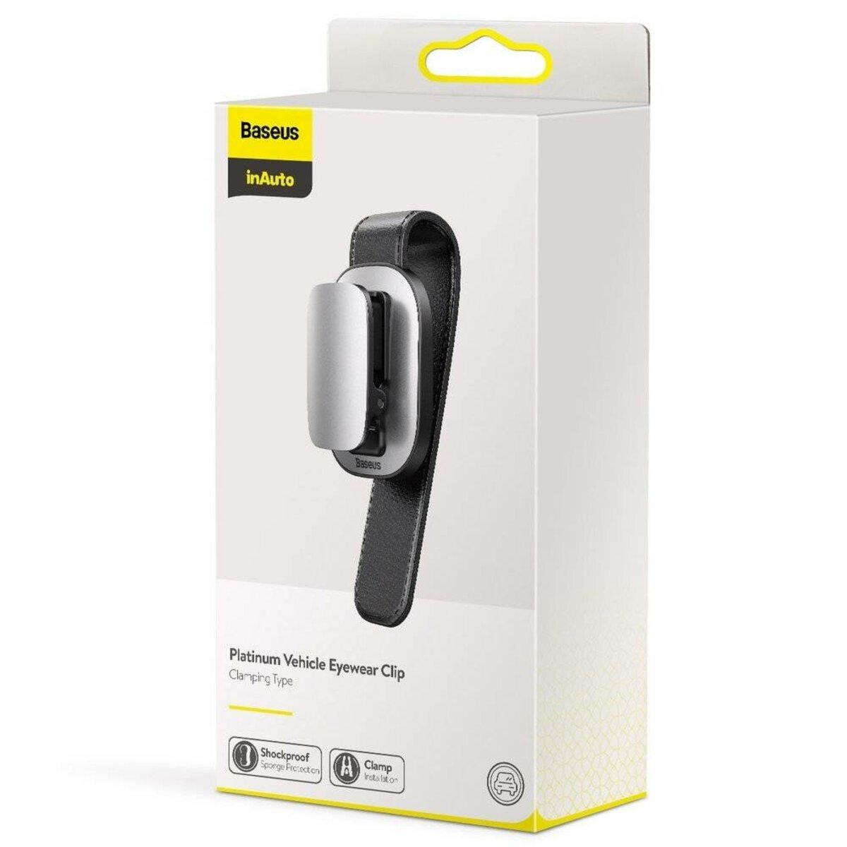 Автомобільний тримач для окулярів Baseus Platinum Vehicle eyewear clip（clamping type）Silver на картинке №7