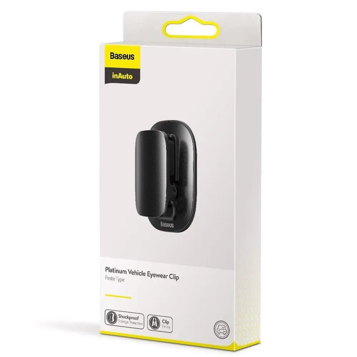 Автомобільний тримач для окулярів Baseus Platinum Vehicle eyewear clip （Paste type） Black (ACYJN-A01) на картинке №7