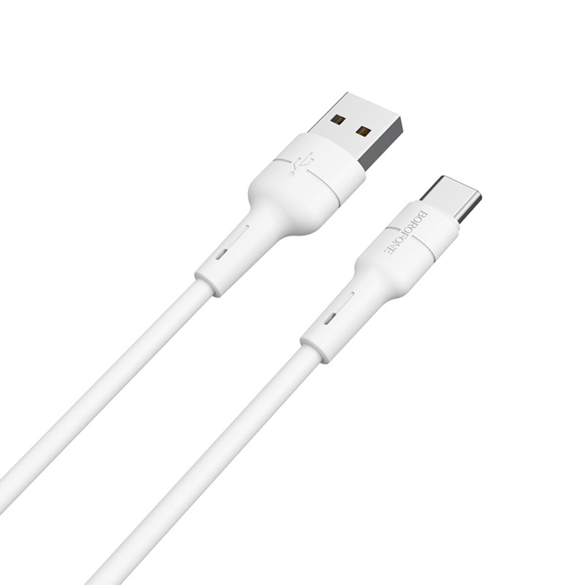 Кабель BOROFONE BX30 USB to Type-C, 3A, 1m, silicone, TPE connectors, White (BX30CW) Зображення №1 Кабель BOROFONE BX30 USB to Type-C, 3A, 1m, silicone, TPE connectors, White (BX30CW) дивитися фото №1
