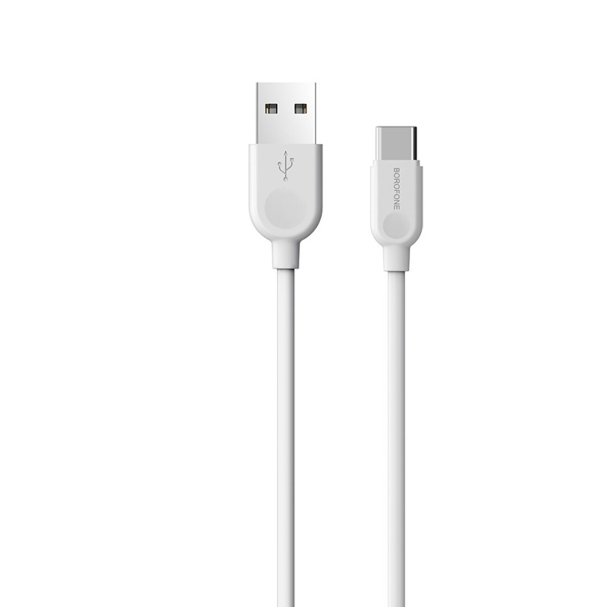 Кабель BOROFONE BX14 USB to Type-C 2.4A, 3m, PVC, TPE connectors, White (BX14C3W) Фотографія №1 Кабель BOROFONE BX14 USB to Type-C 2.4A, 3m, PVC, TPE connectors, White (BX14C3W) на малюнкі №1