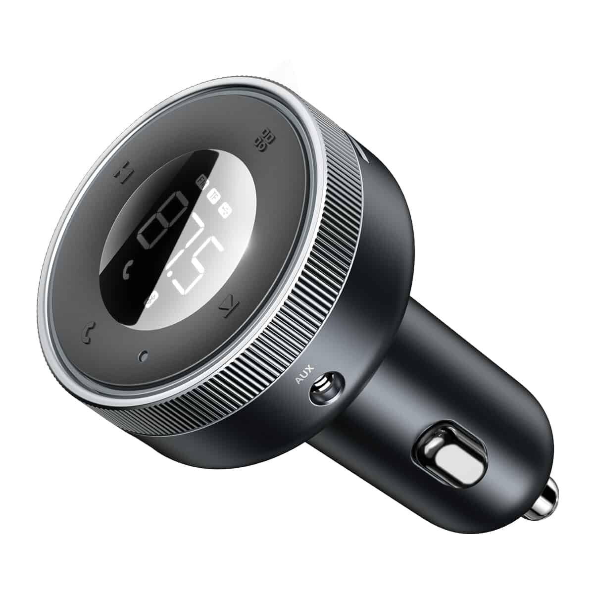 АЗП з FM-модулятором Baseus Enjoy Car Wireless MP3 Charger (Wireless 5.0+5V/3.4A) Black (CCLH-01) на картинке №3