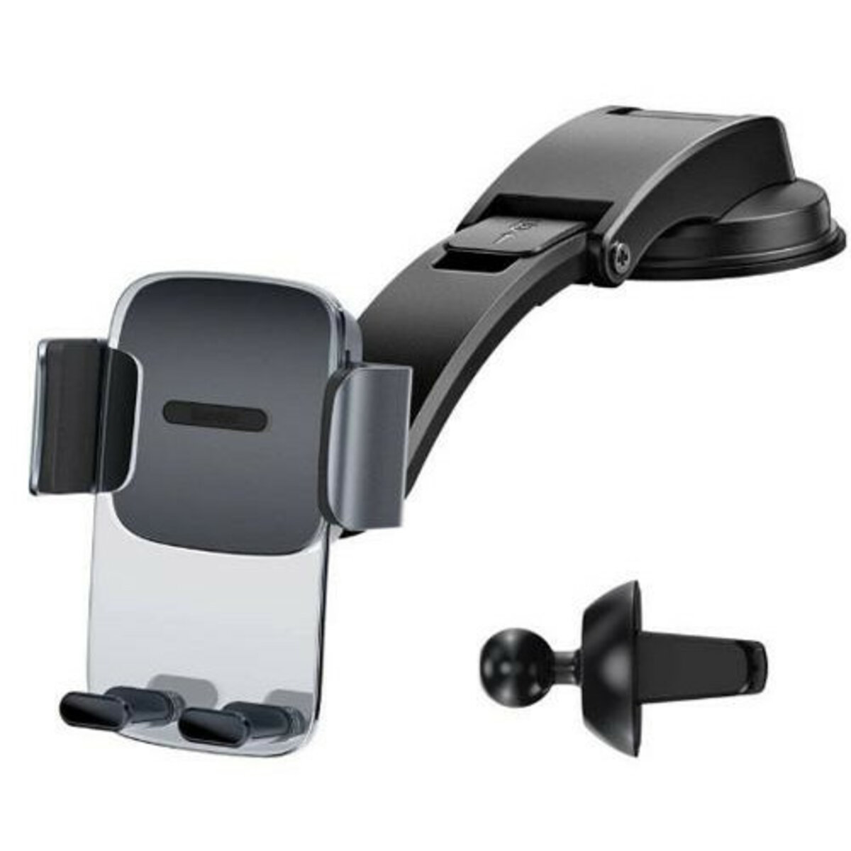 Автотримач для телефона Baseus Easy Control Clamp Car Mount Holder (A Set)  Black на малюнкі №4