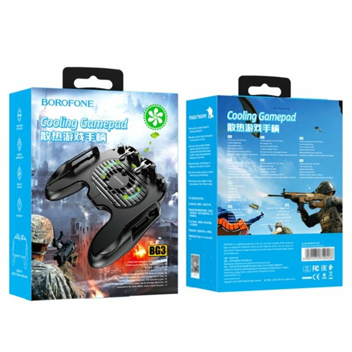 Ігровий контролер BOROFONE BG3 Warrior cooling gamepad Black (BG3B) смотреть фото №7