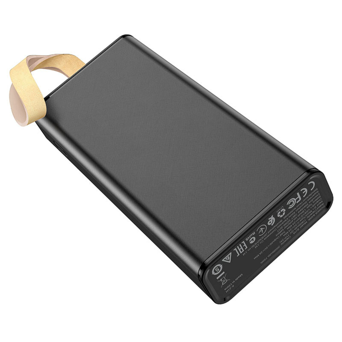 Зовнішній акумулятор BOROFONE BJ18 Coolmy digital display power bank 20000mAh Black (BJ18B) на картинке №1