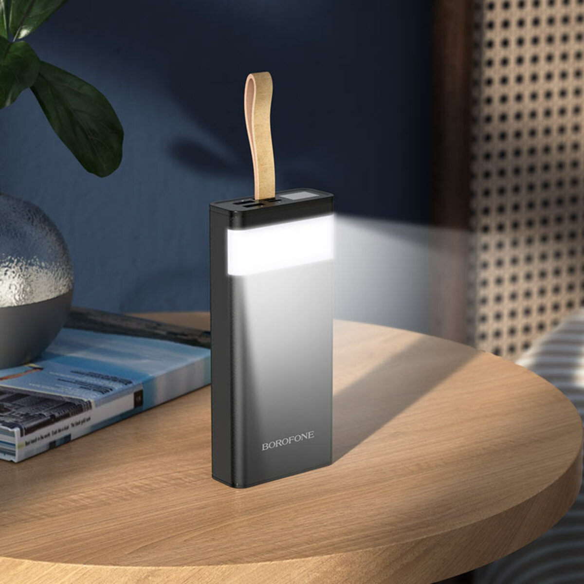 Зовнішній акумулятор BOROFONE BJ18 Coolmy digital display power bank 20000mAh Black (BJ18B) на картинке №3