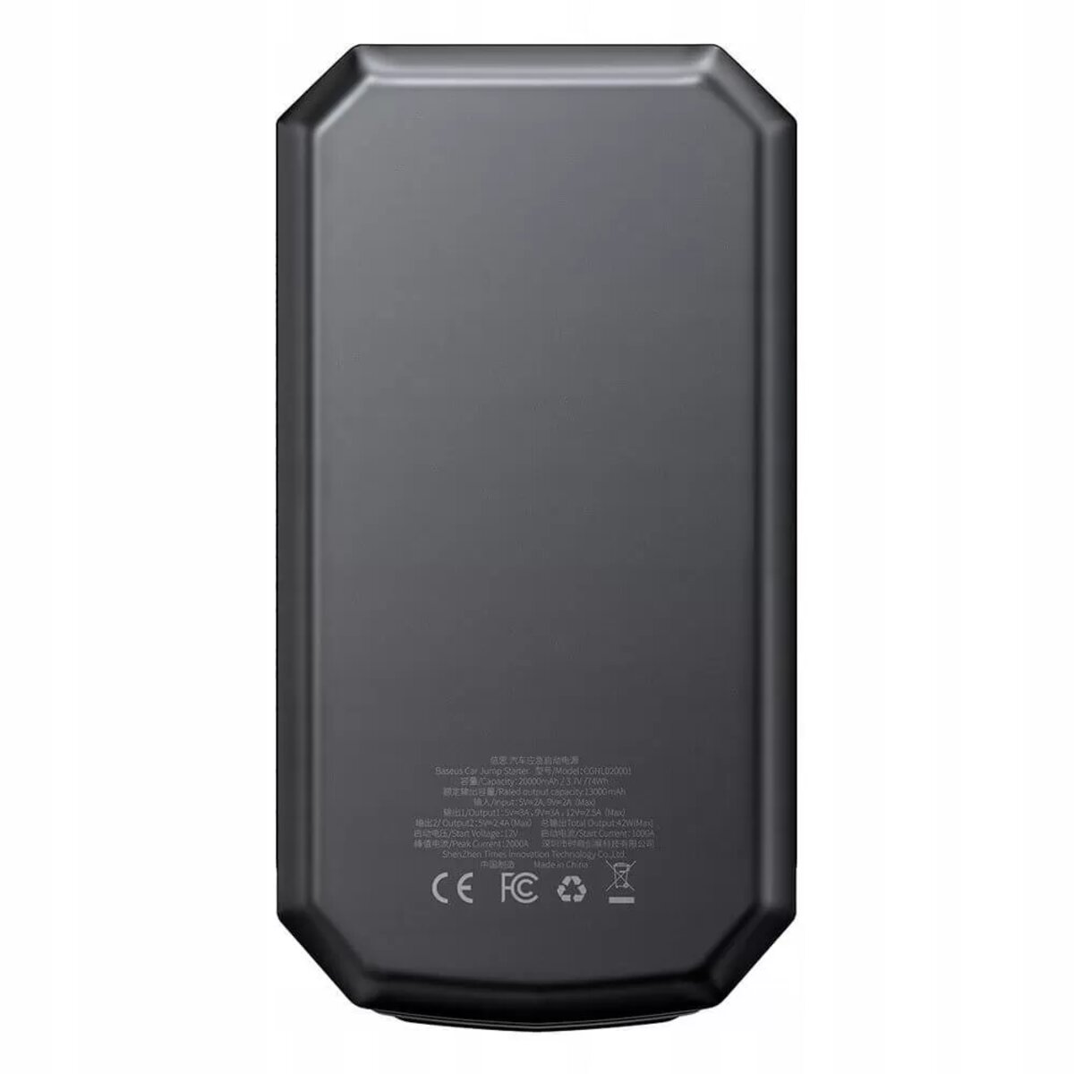 Автомобільний пуско-зарядний пристрій Baseus Super Energy Max Car Jump Starter (20 000mAh) Black (CGNL020001) на картинке №4