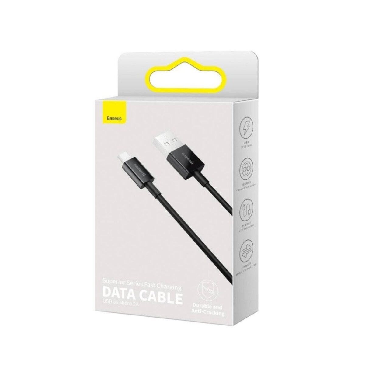 Кабель Baseus Superior Series Fast Charging Data Cable USB to Micro 2A 2m Black на картинке №2