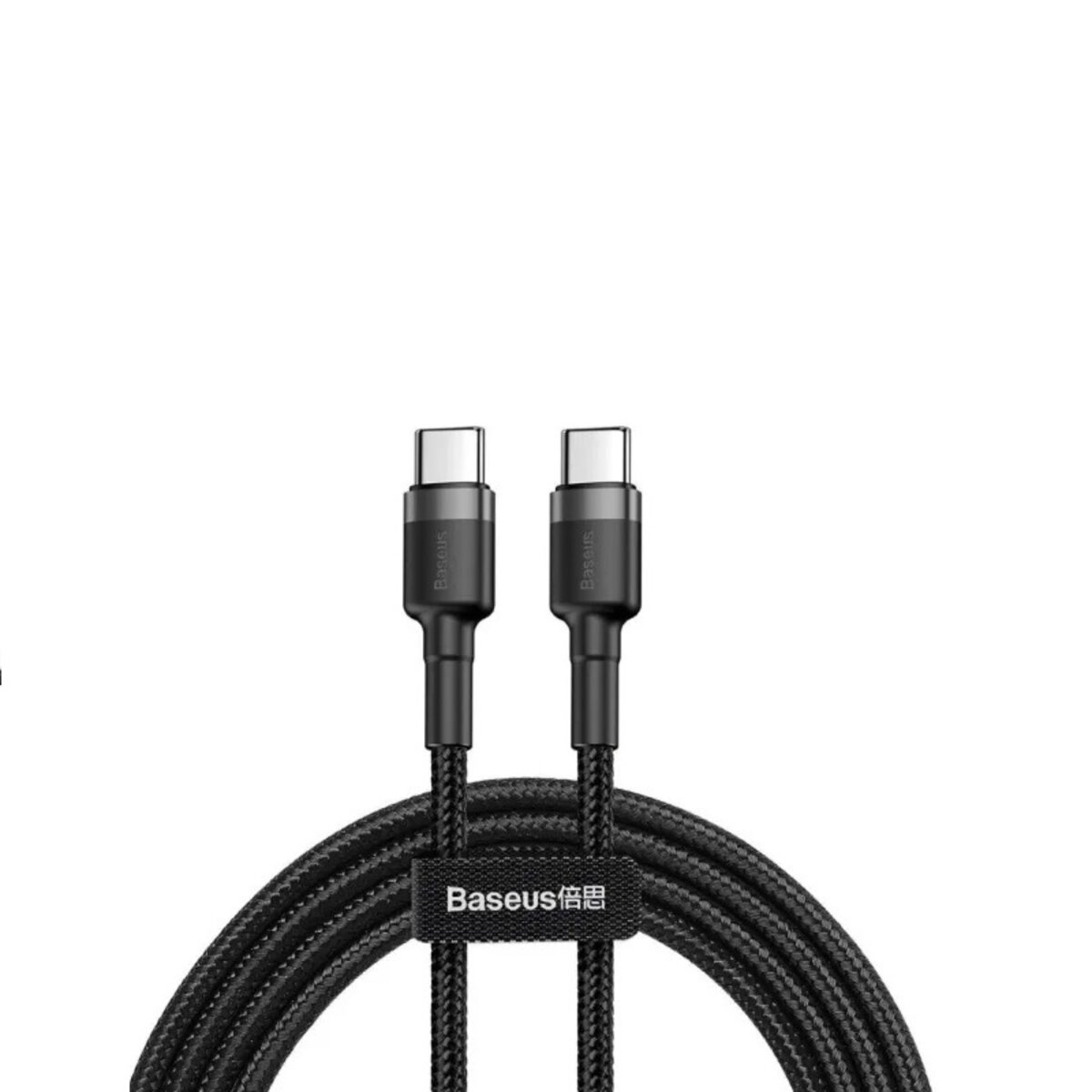 Кабель Baseus Cafule PD2.0 100W flash charging USB Type-C-Type-C cable (20V 5A) 2m Gray+Black на малюнкі №1