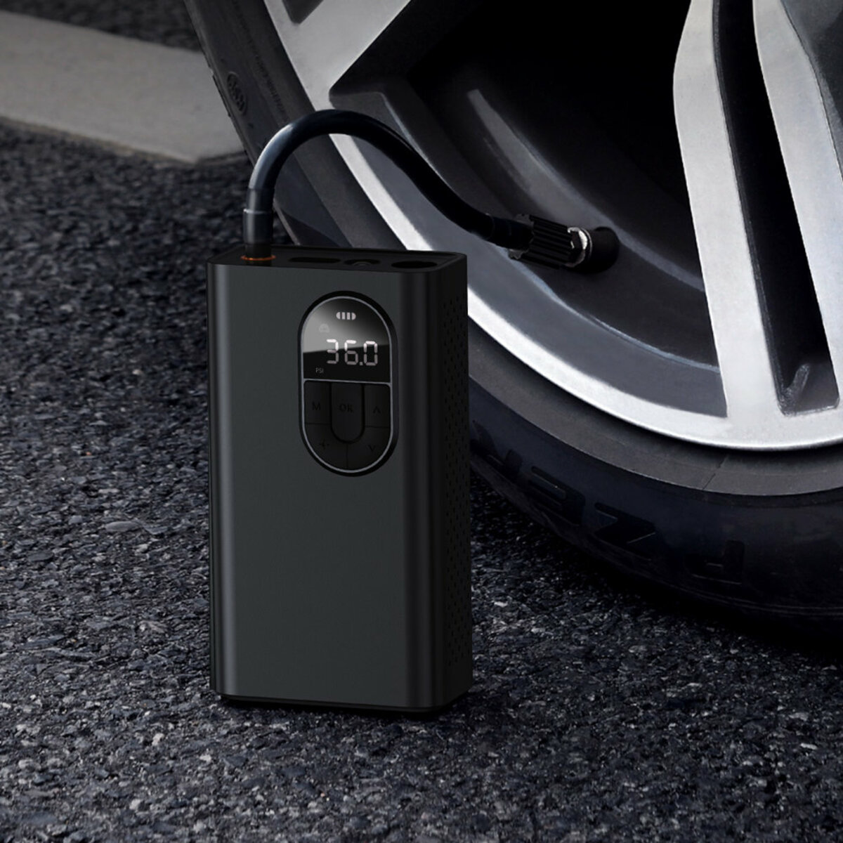 Автомобільний насос Baseus Energy Source Inflator Pump Black на картинке №5