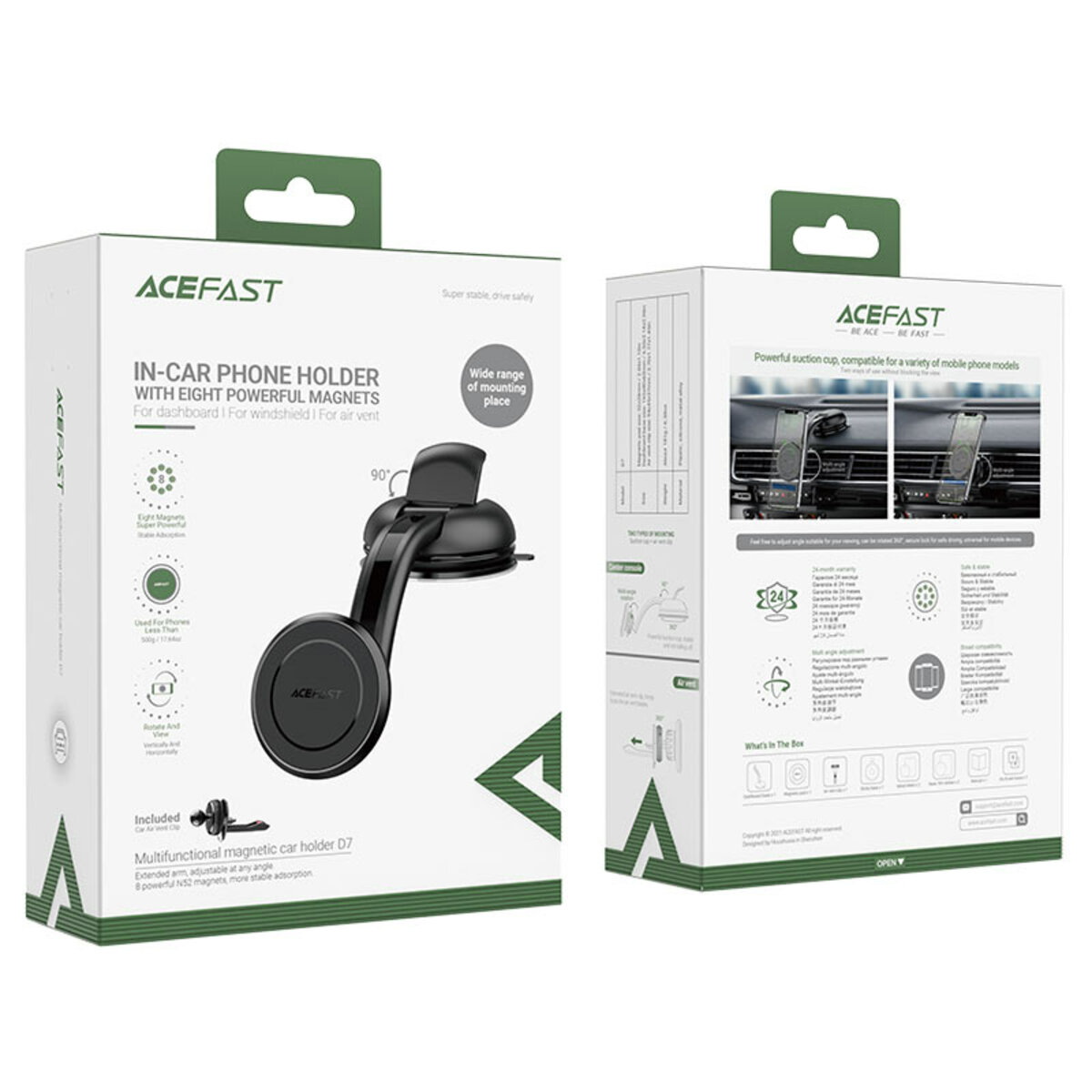 Автотримач для телефона ACEFAST D7 multifunctional magnetic car holder на малюнкі №2