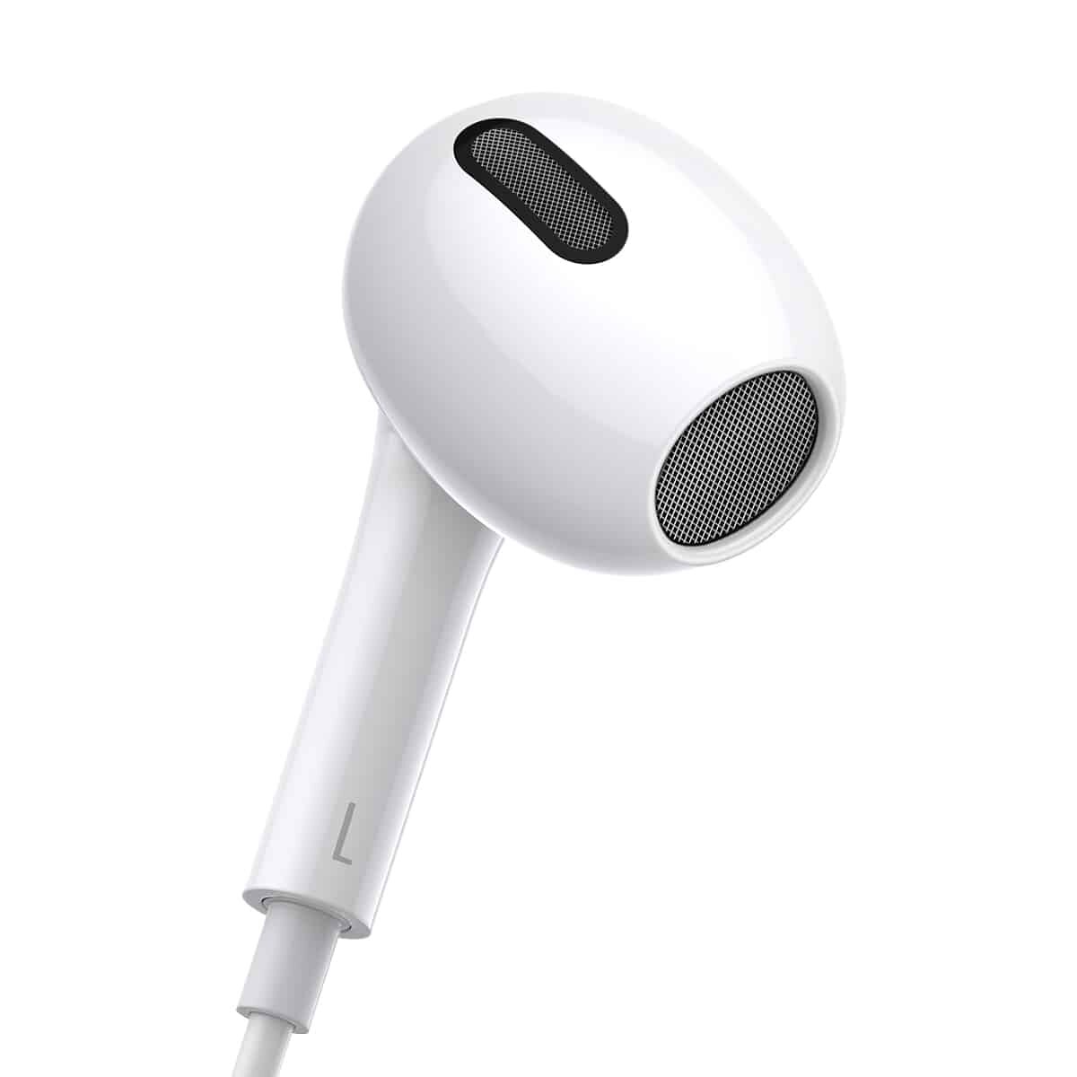 Навушники Baseus Encok 3.5mm lateral in-ear Wired Earphone H17 White Фотографія №3 Навушники Baseus Encok 3.5mm lateral in-ear Wired Earphone H17 White на малюнкі №3