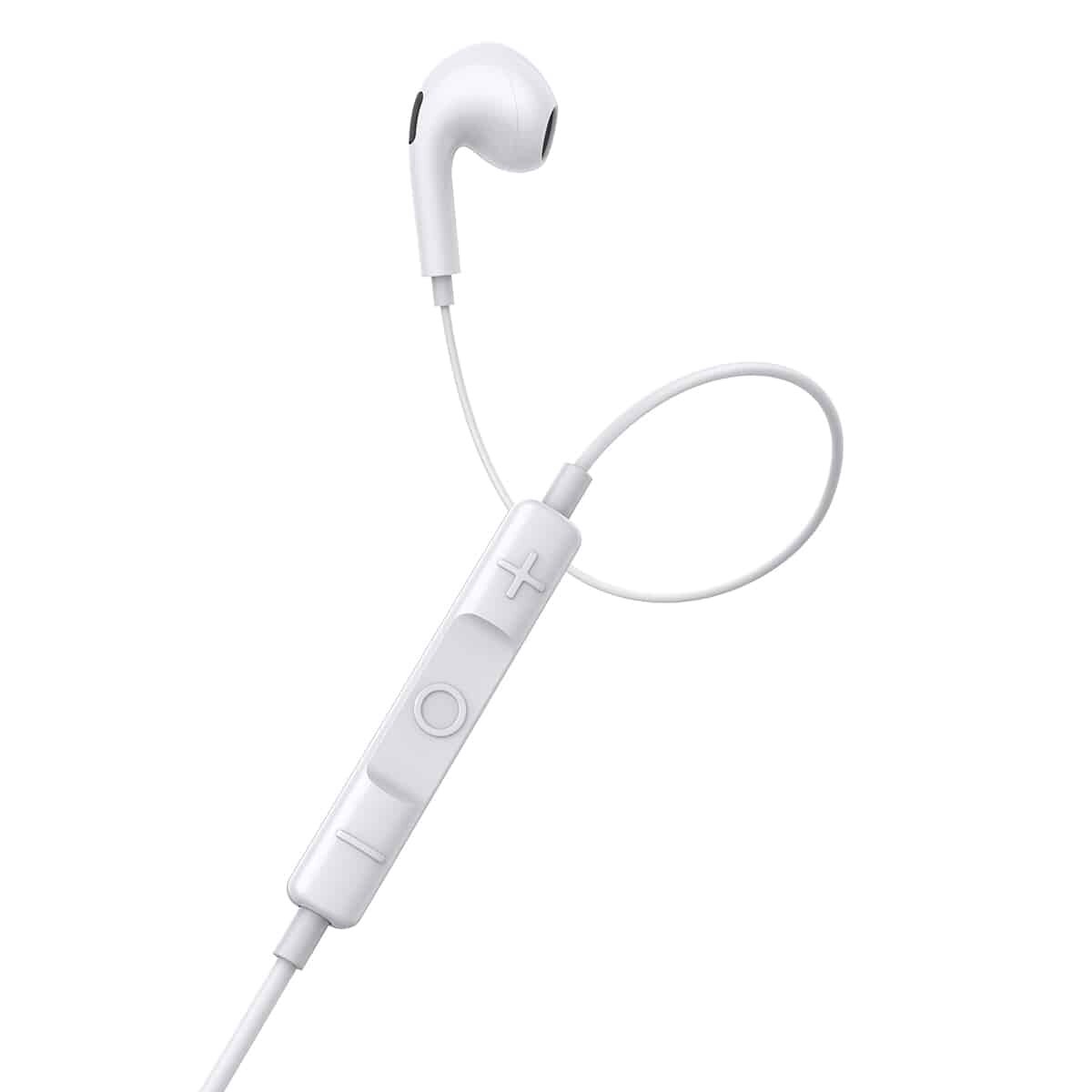 Навушники Baseus Encok 3.5mm lateral in-ear Wired Earphone H17 White Фотографія №4 Навушники Baseus Encok 3.5mm lateral in-ear Wired Earphone H17 White на малюнкі №4