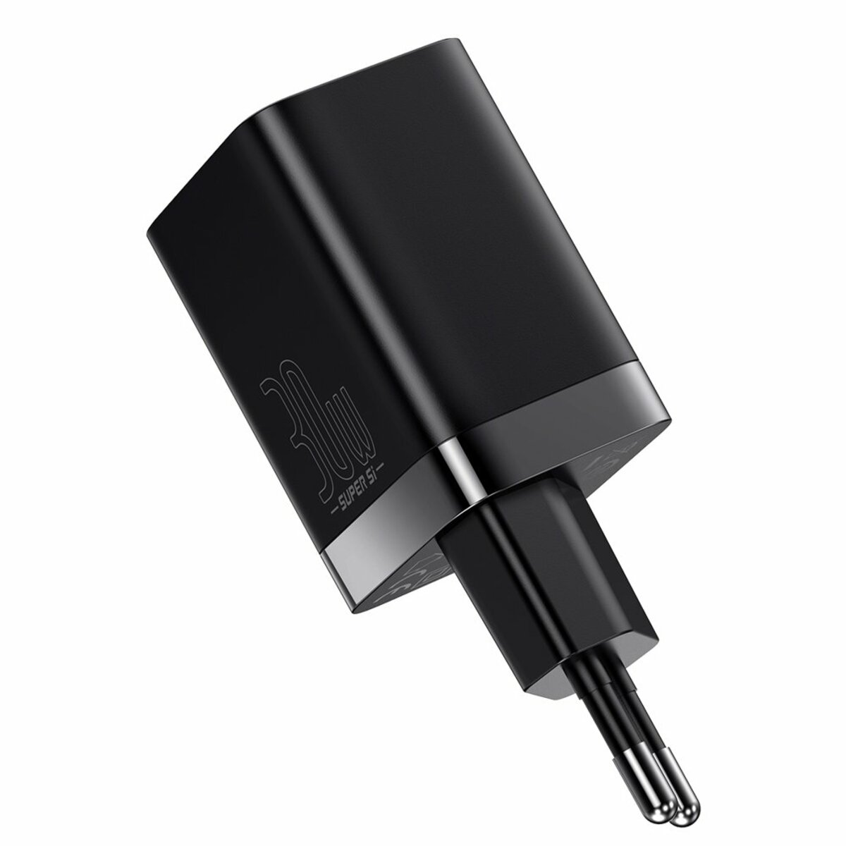 Мережевий зарядний пристрій Baseus Super Si Pro Quick Charger C+U 30W EU Black (CCSUPP-E01) на картинке №2