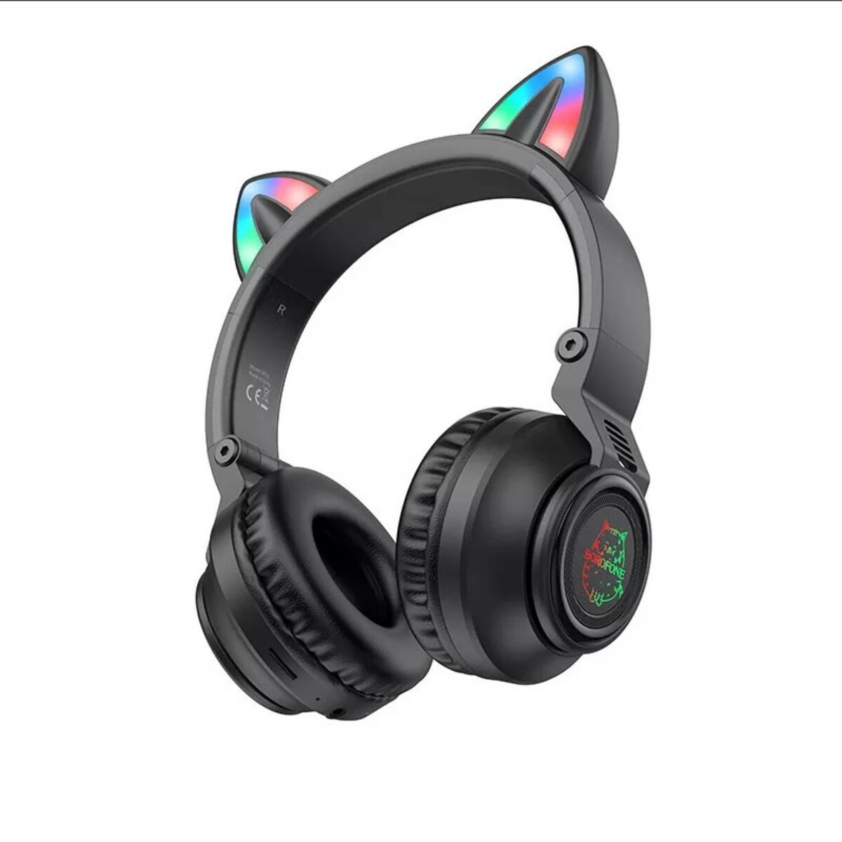 Бездротові навушники BOROFONE BO18 Cat ear BT headphones Black на малюнкі №1