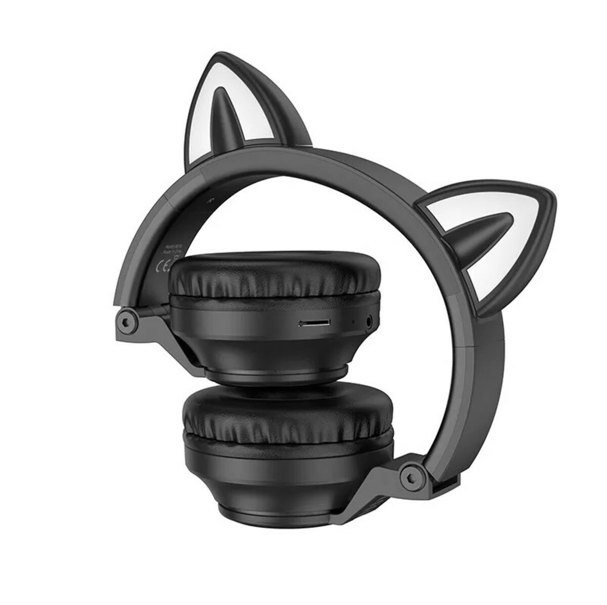 Бездротові навушники BOROFONE BO18 Cat ear BT headphones Black на малюнкі №2