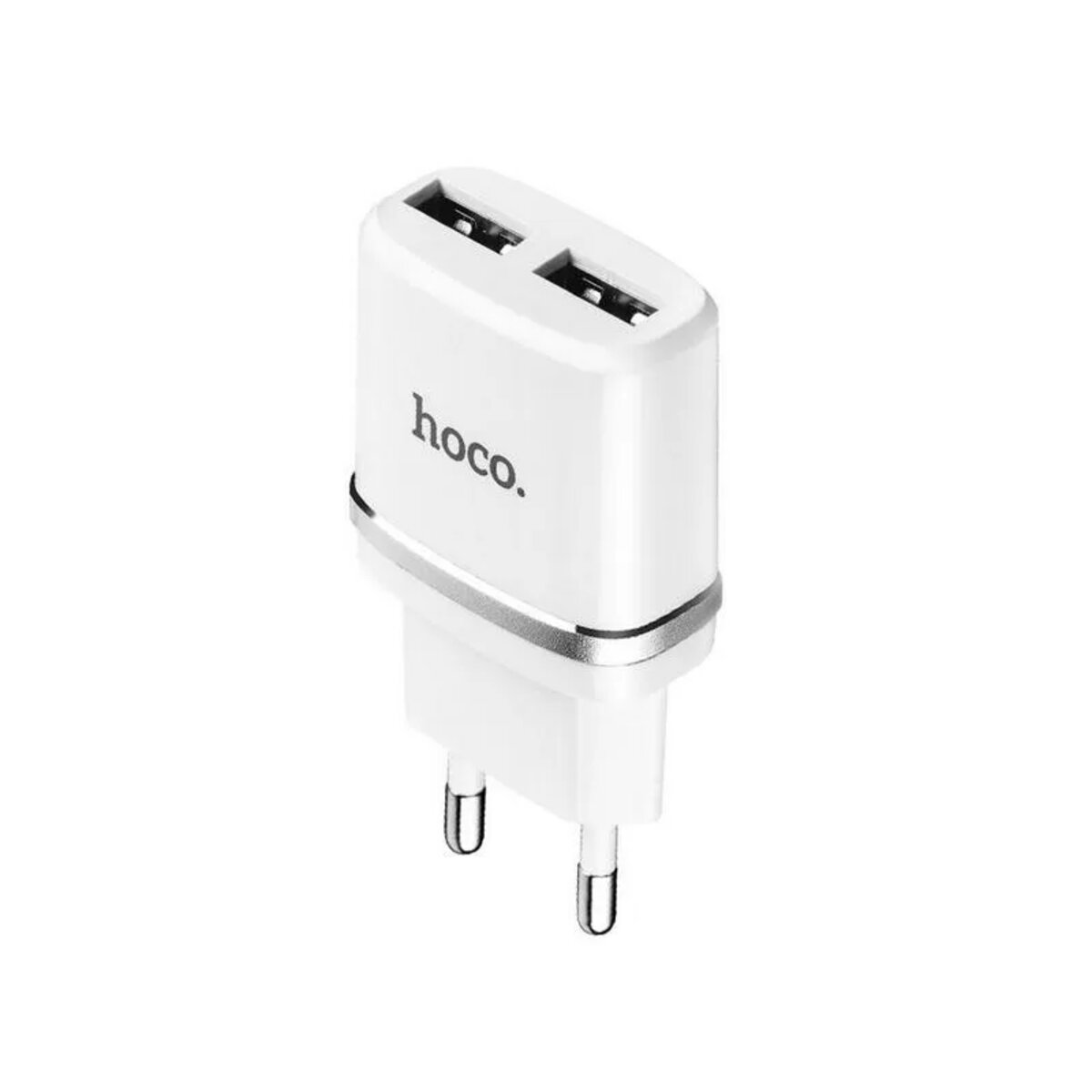 Мережевий зарядний пристрій HOCO C12 Smart dual USB charger 12W White Фотографія №1 Мережевий зарядний пристрій HOCO C12 Smart dual USB charger 12W White на малюнкі №1
