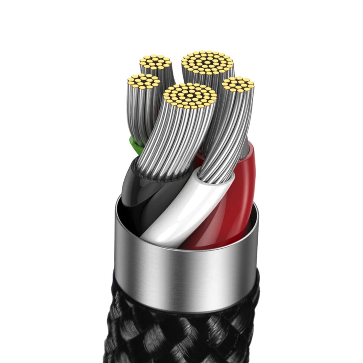 Кабель Baseus Explorer Series Auto Power-Off Fast Charging Data Cable Type-C to IP 20W 1m Black (CATS000001) Фотографія №6 Кабель Baseus Explorer Series Auto Power-Off Fast Charging Data Cable Type-C to IP 20W 1m Black (CATS000001) на малюнкі №6