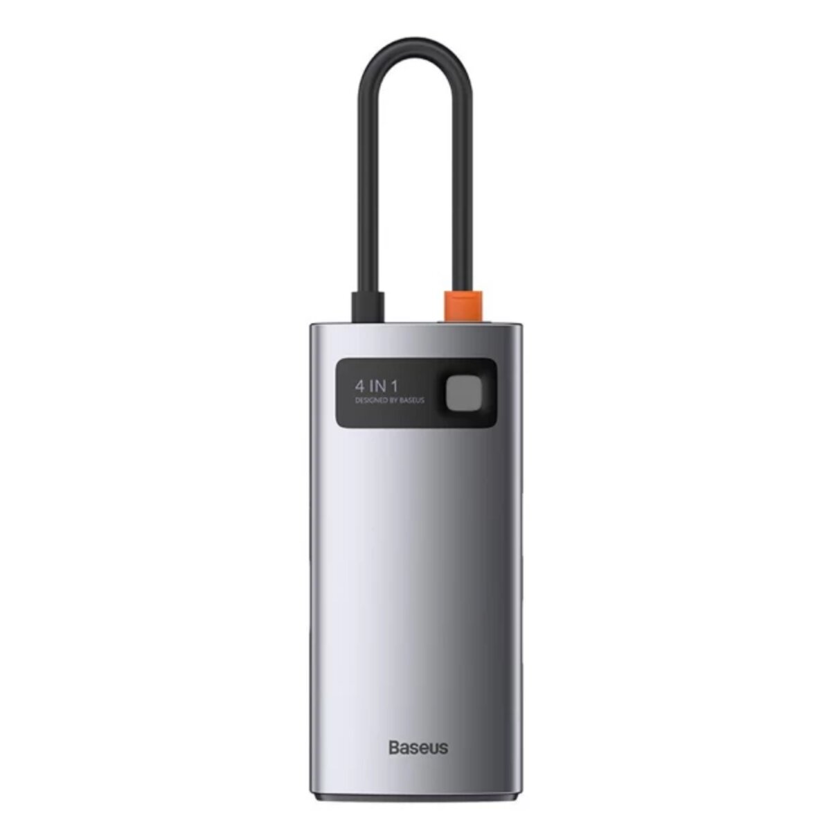 USB-хаб Baseus Metal Gleam Series 4-in-1 Multifunctional Type-C HUB Docking Station Gray(Type-C to HDMI*1+USB3.0*1+USB2.0*1+PD*1) Фотографія №3 USB-хаб Baseus Metal Gleam Series 4-in-1 Multifunctional Type-C HUB Docking Station Gray(Type-C to HDMI*1+USB3.0*1+USB2.0*1+PD*1) на малюнкі №3