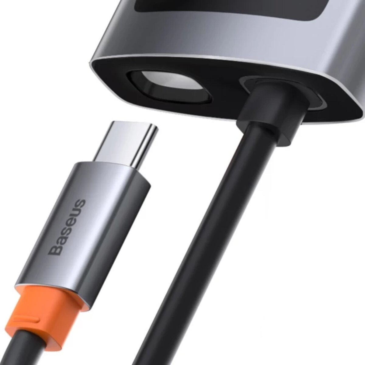 USB-хаб Baseus Metal Gleam Series 4-in-1 Multifunctional Type-C HUB Docking Station Gray(Type-C to HDMI*1+USB3.0*1+USB2.0*1+PD*1) Фотографія №6 USB-хаб Baseus Metal Gleam Series 4-in-1 Multifunctional Type-C HUB Docking Station Gray(Type-C to HDMI*1+USB3.0*1+USB2.0*1+PD*1) на малюнкі №6