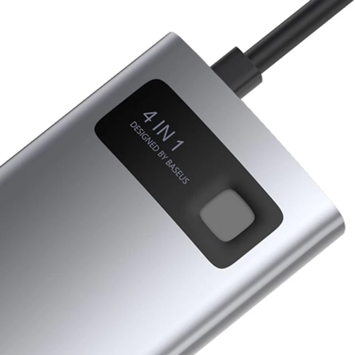 USB-хаб Baseus Metal Gleam Series 4-in-1 Multifunctional Type-C HUB Docking Station Gray(Type-C to HDMI*1+USB3.0*1+USB2.0*1+PD*1) Фотографія №5 USB-хаб Baseus Metal Gleam Series 4-in-1 Multifunctional Type-C HUB Docking Station Gray(Type-C to HDMI*1+USB3.0*1+USB2.0*1+PD*1) на малюнкі №5