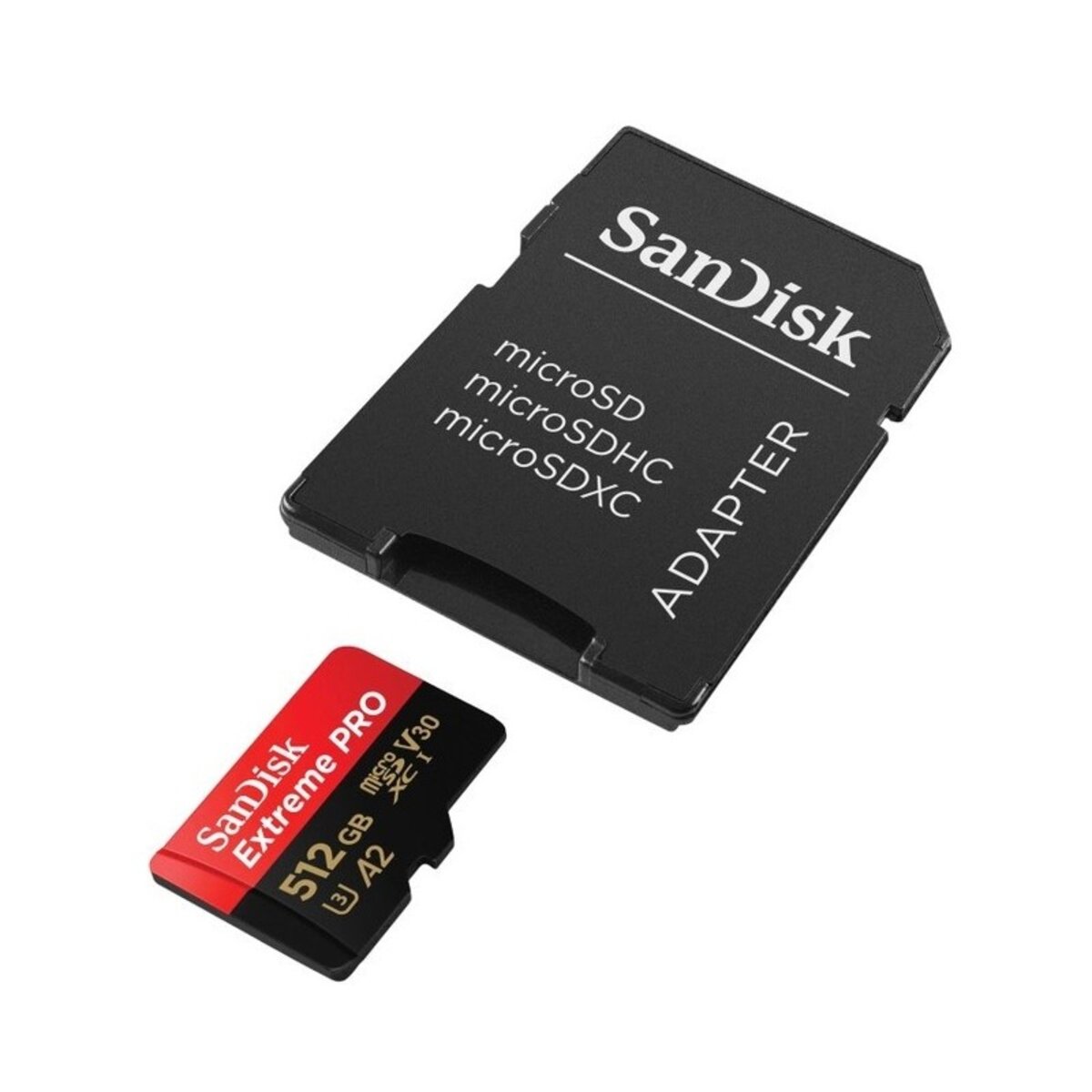 Карта памяті microSDXC (UHS-1 U3) SanDisk Extreme Pro A2 512Gb class 10 V30 (R200MB/s,W140MB/s) (adapter) на малюнкі №5