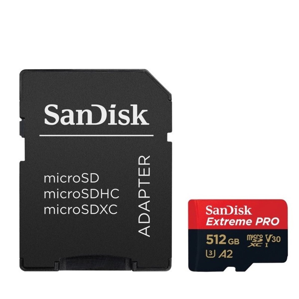 Карта памяті microSDXC (UHS-1 U3) SanDisk Extreme Pro A2 512Gb class 10 V30 (R200MB/s,W140MB/s) (adapter) на малюнкі №4