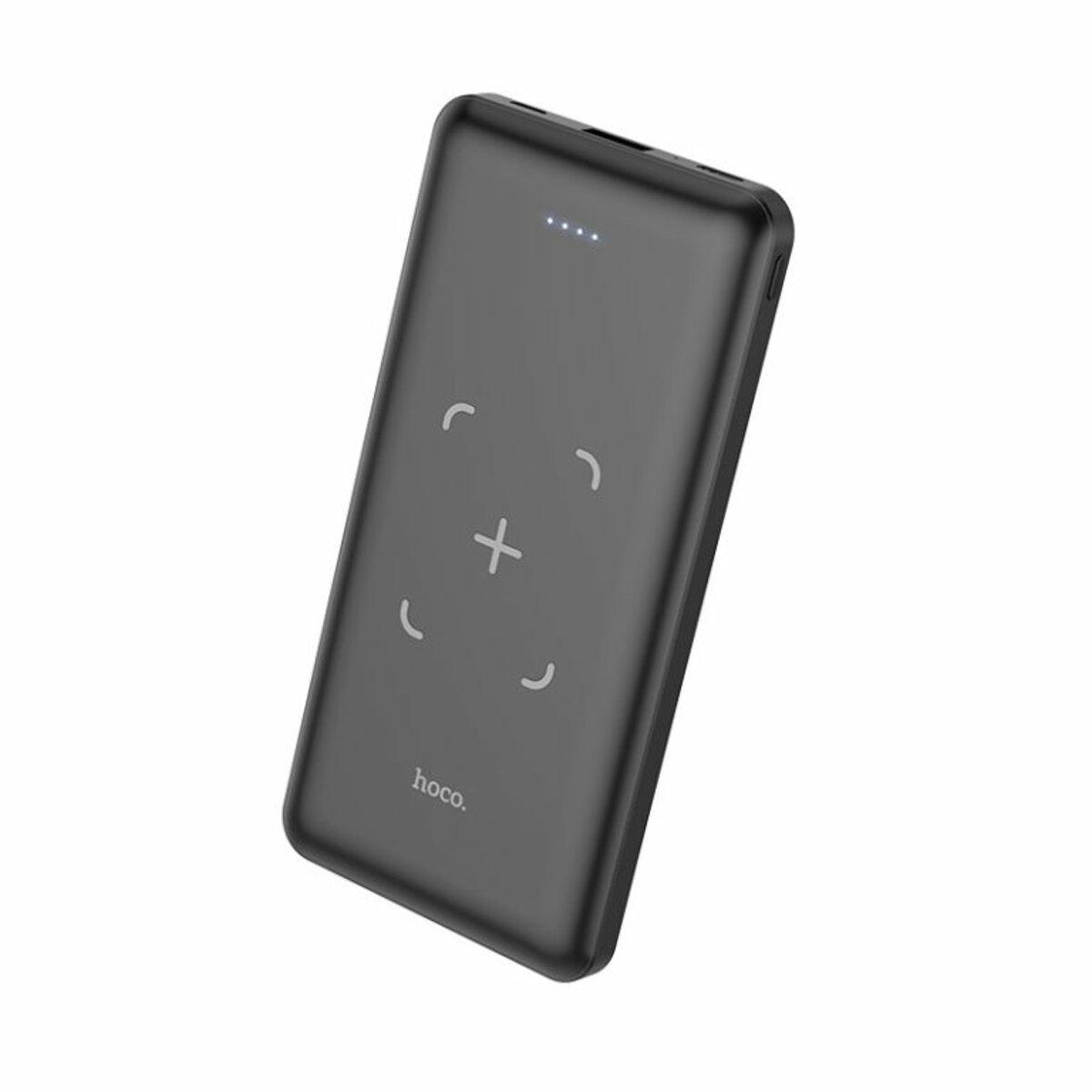 Зовнішній акумулятор HOCO J50 Surf wireless charging mobile power bank(10000mAh) Black (6931474717924) на картинке №1