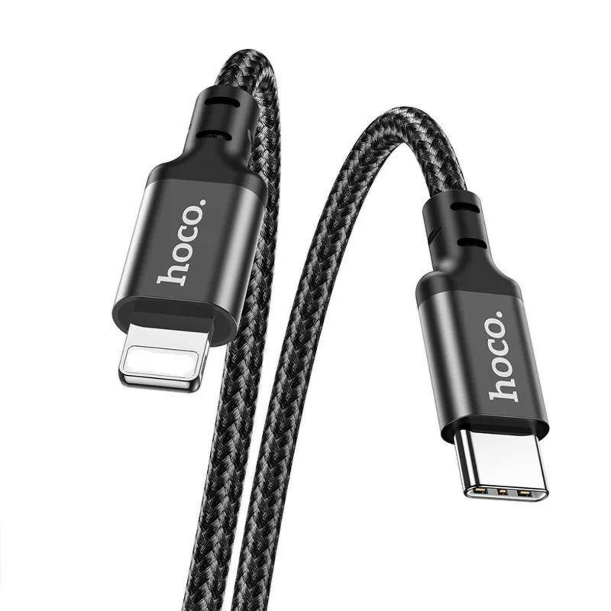 Кабель HOCO X14 Type-C to iP 3A, 20W, 2m, nylon, aluminum connectors, Black на малюнкі №2