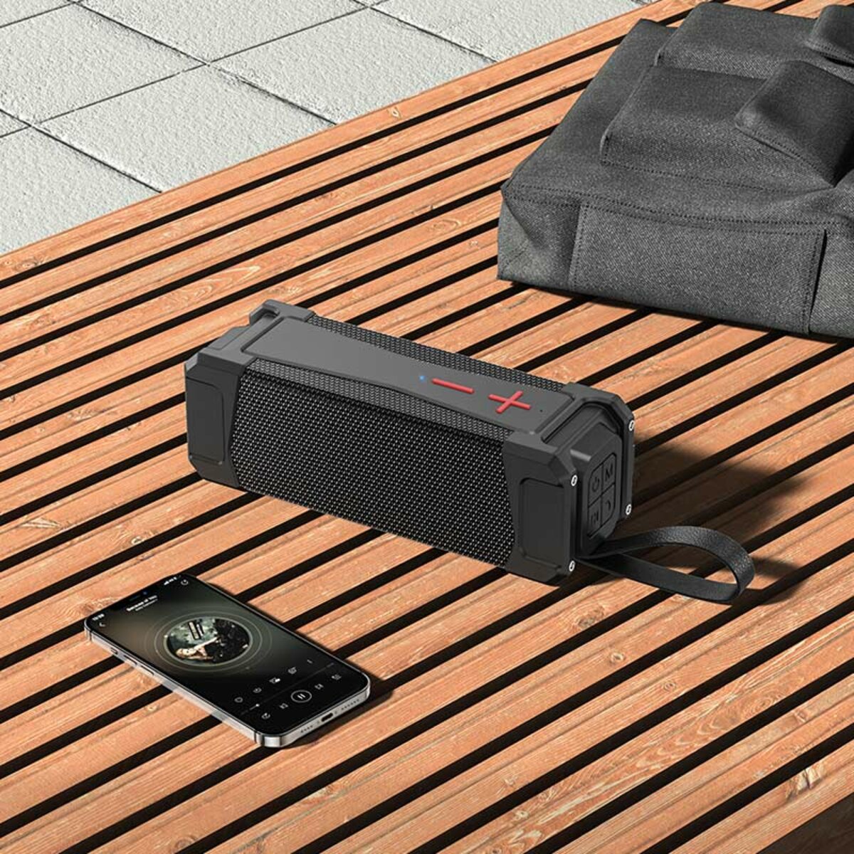 Портативна колонка HOCO HC6 Magic sports BT speaker Black Фотографія №5 Портативна колонка HOCO HC6 Magic sports BT speaker Black на малюнкі №5