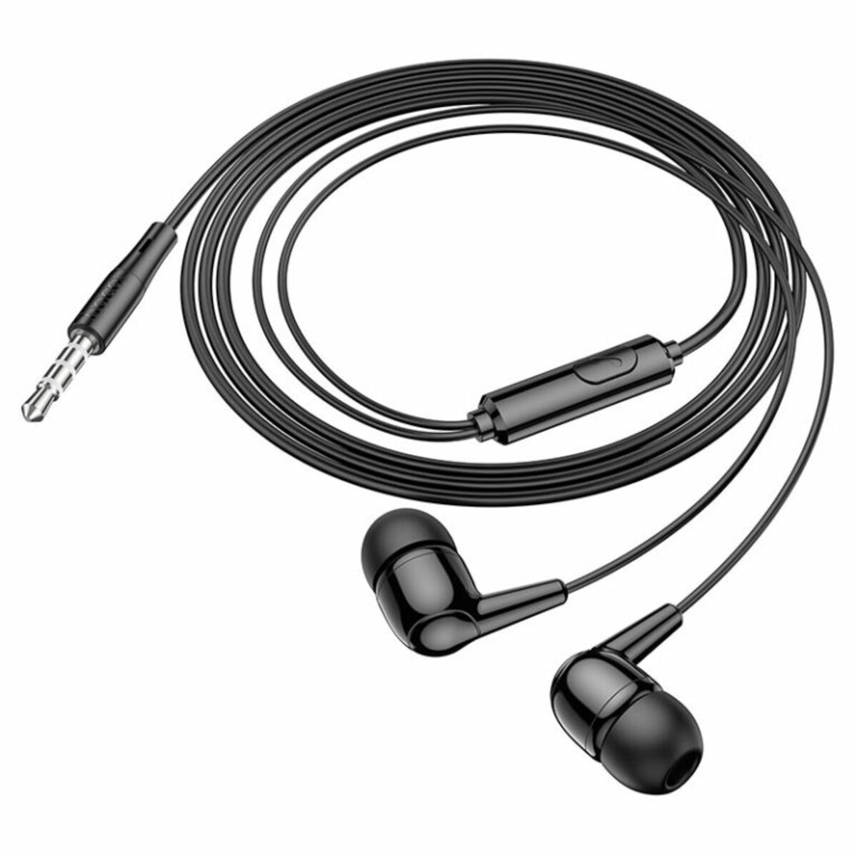 Навушники HOCO M97 Enjoy universal earphones with mic Black на картинке №3