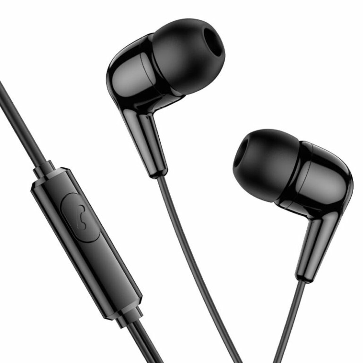 Навушники HOCO M97 Enjoy universal earphones with mic Black на картинке №2