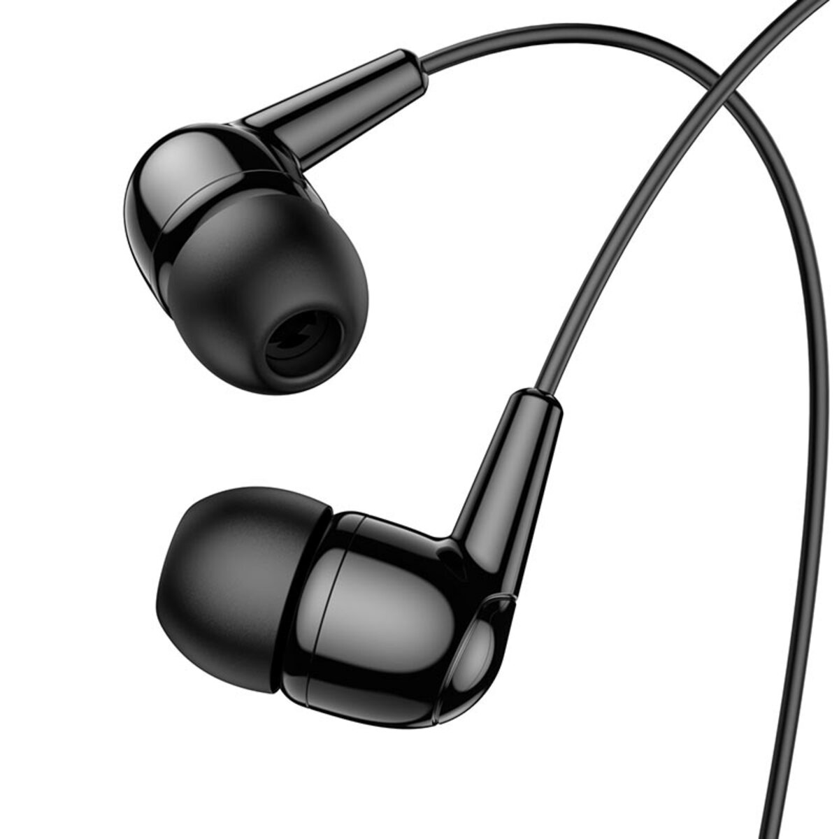 Навушники HOCO M97 Enjoy universal earphones with mic Black на картинке №1