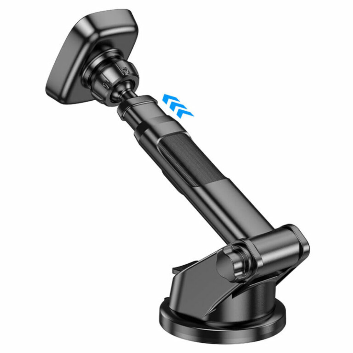 Тримач для мобільного HOCO CA116 Blue Shark center console magnetic car holder Black Metal Gray (6931474777874) смотреть фото №5