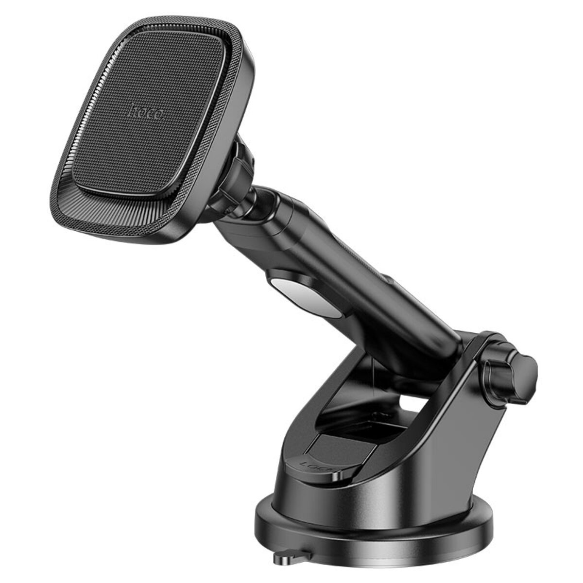 Тримач для мобільного HOCO CA116 Blue Shark center console magnetic car holder Black Metal Gray (6931474777874) смотреть фото №1