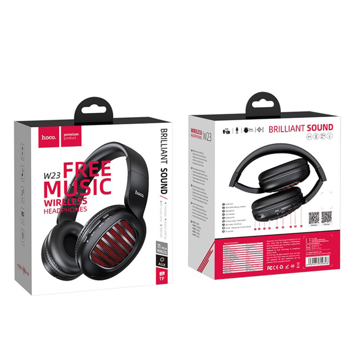 Бездротові навушники HOCO W23 Brilliant sound wireless headphones Black Фотографія №4 Бездротові навушники HOCO W23 Brilliant sound wireless headphones Black на малюнкі №4