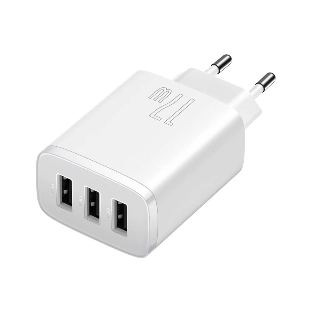 Мережевий зарядний пристрій Baseus Compact  Charger 3U 17W EU White на картинке №2