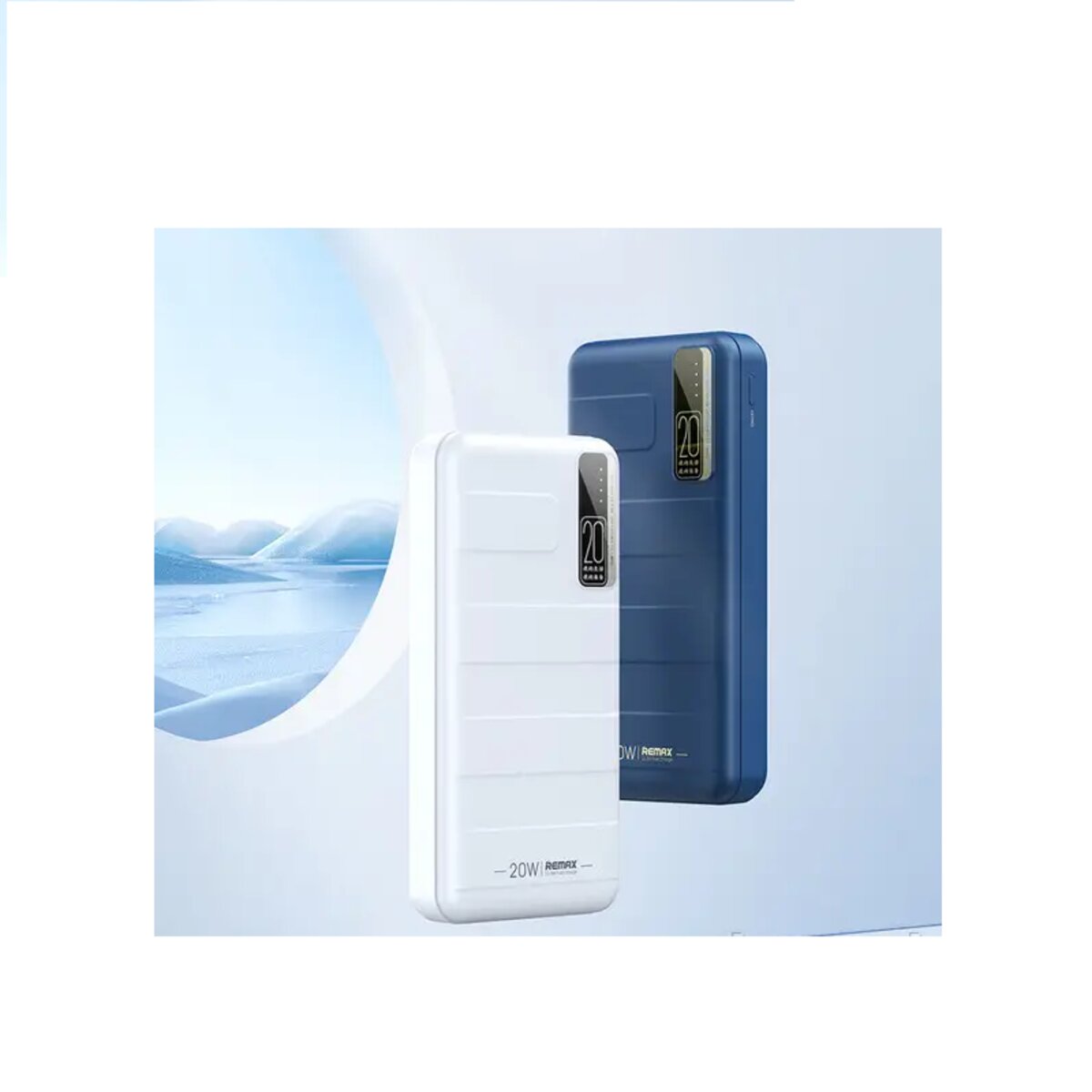 Зовнішній акумулятор REMAX Noah Series 20W+22.5W PD+QC Fast Charging Power Bank 20000mAh  RPP-316 Blue на малюнкі №2