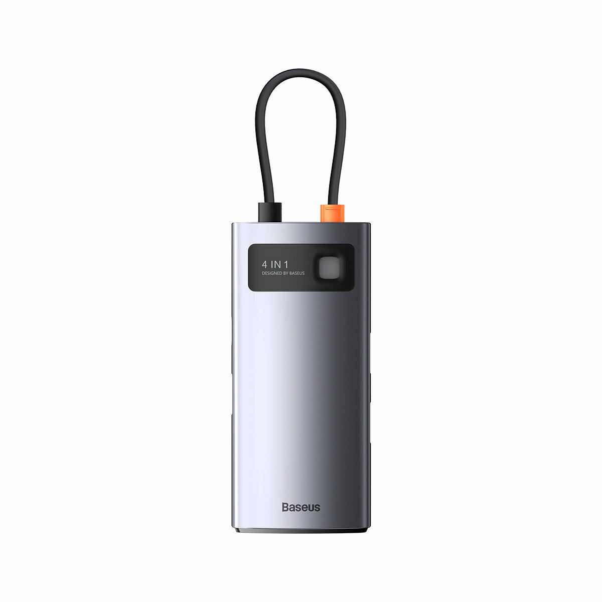 USB-хаб Baseus Metal Gleam Series 4-in-1 Multifunctional Type-C HUB Docking Station Gray (Type-C to USB3.0*3+RJ45*1) Фотографія №1 USB-хаб Baseus Metal Gleam Series 4-in-1 Multifunctional Type-C HUB Docking Station Gray (Type-C to USB3.0*3+RJ45*1) на малюнкі №1