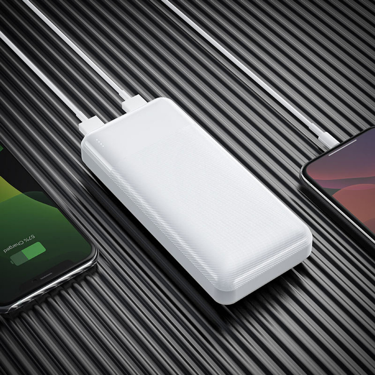 Зовнішній акумулятор HOCO J72A Easy travel power bank(20000mAh) White на малюнкі №6